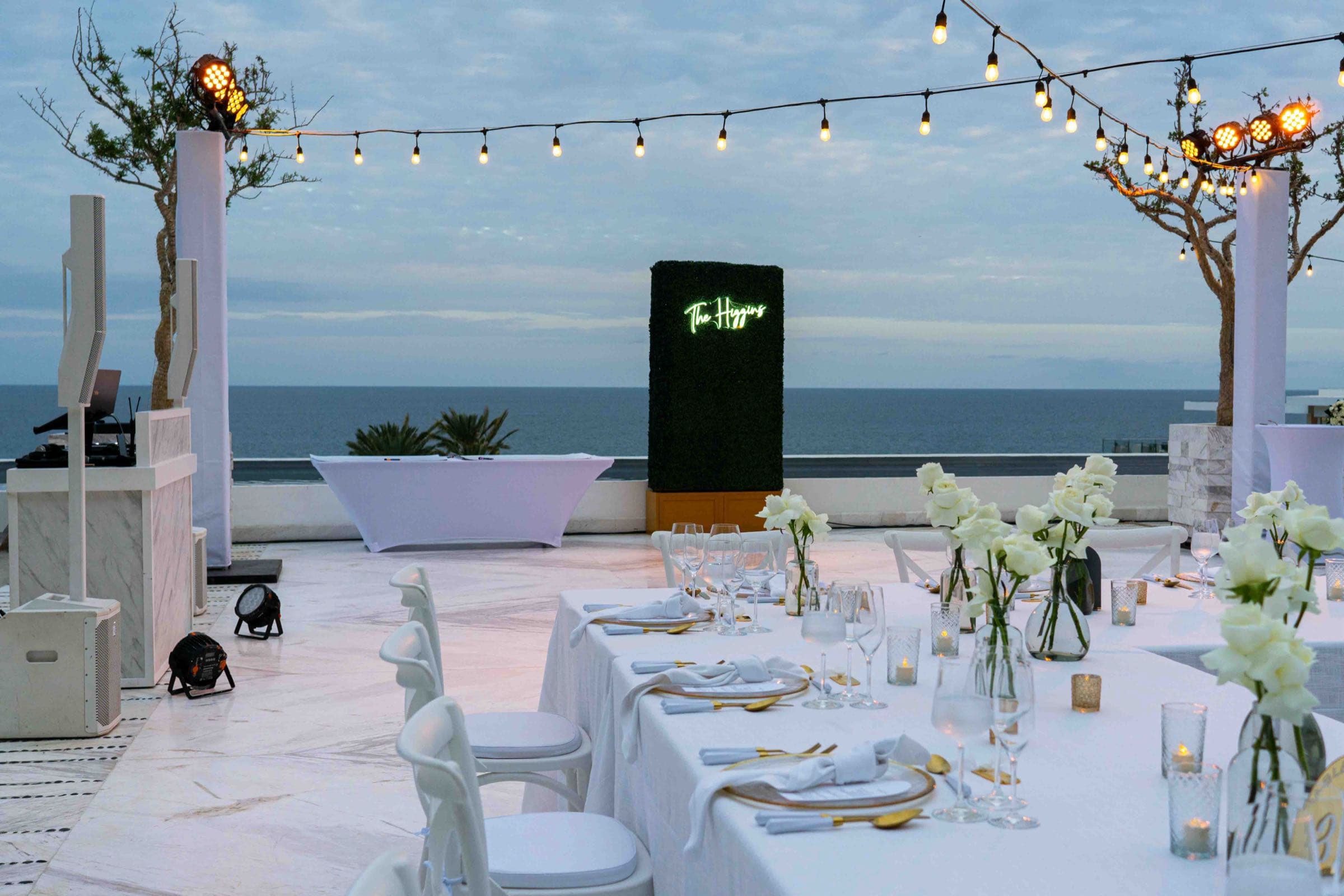 Oceanfront DJ booth and audio