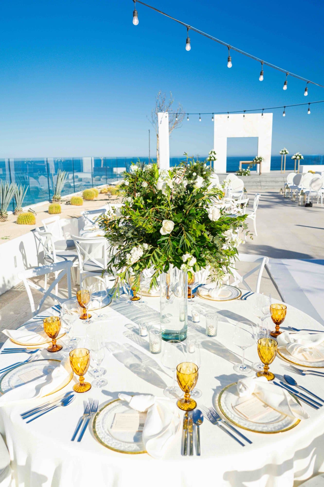 Daytime ceremony with ocean view